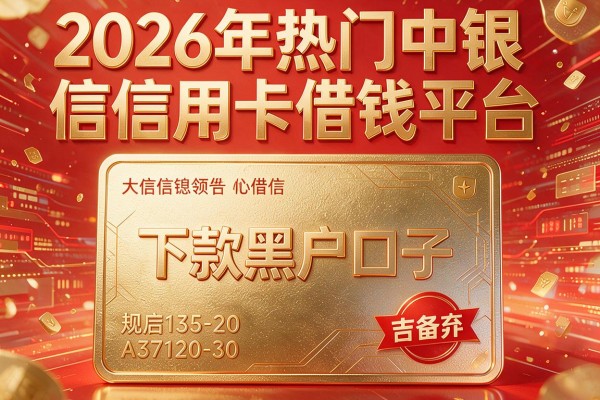 2026年热门中银信信用卡借钱平台，下款黑户口子