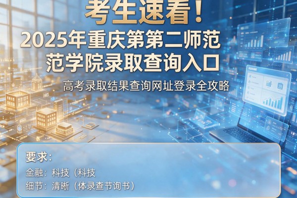 考生速看!2025年重庆第二师范学院录取查询入口,高考录取结果查询网址登录全攻略