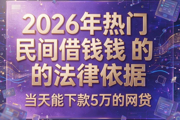 2026年热门民间借钱的法律依据,当天能下款5万的网贷
