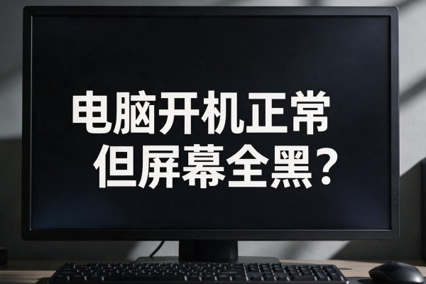 电脑开机正常但屏幕全黑?