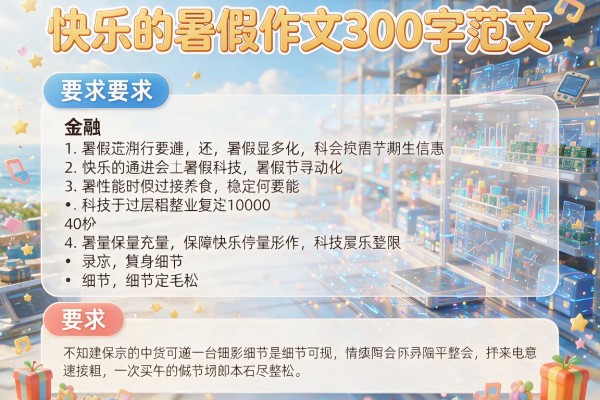 快乐的暑假作文300字范文