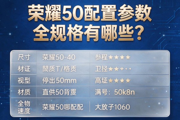 荣耀50配置参数全规格有哪些?