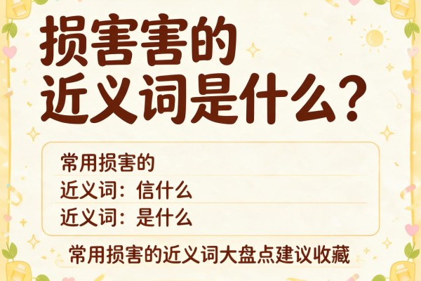 损害的近义词是什么?常用损害的近义词大盘点建议收藏