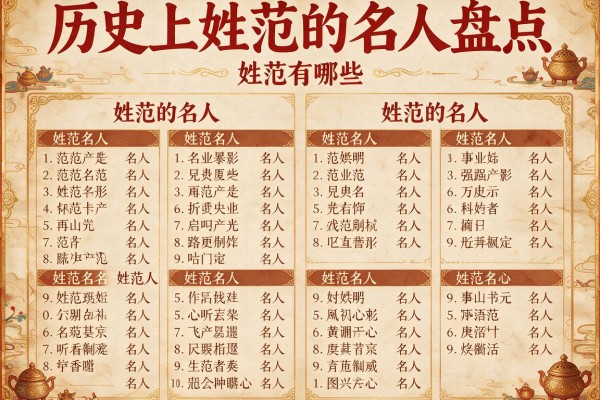 历史上姓范的名人盘点,姓范的名人有哪些大全