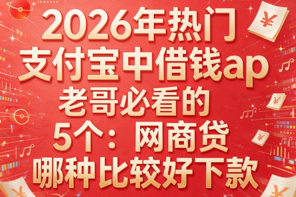 2026年热门支付宝中借钱ap,老哥必看的5个网商贷哪种比较好下款