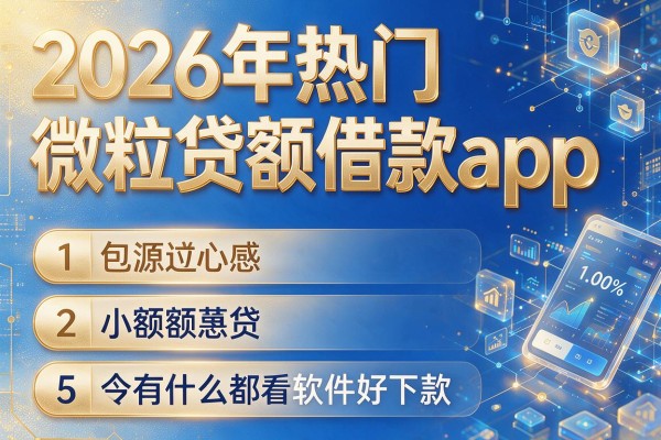 2026年热门微粒贷小额借款app，概括5个有什么都看软件好下款