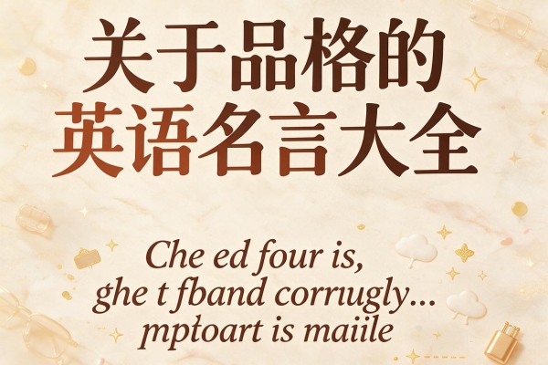 关于品格的英语名言大全