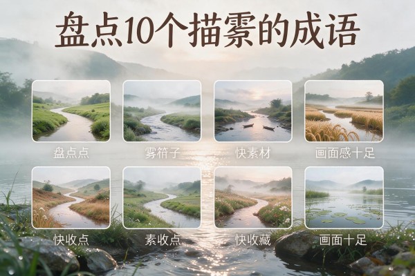 盘点10个描写雾景的成语,画面感十足,写作素材快收藏