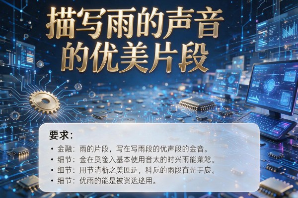 描写雨的声音的优美片段
