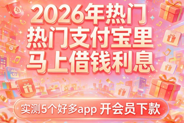 2026年热门支付宝里马上借钱利息,实测5个好多app开会员下款