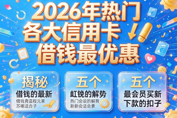 2026年热门各大信用卡借钱最优惠,揭秘五个最新买会员下款的扣子