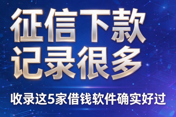 征信下款记录很多,收录这5家借钱软件确实好过