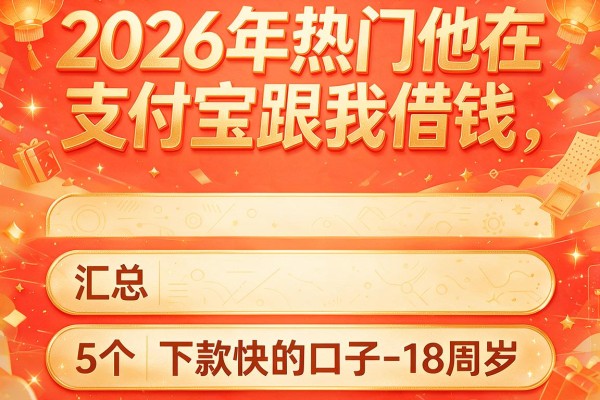 2026年热门他在支付宝跟我借钱,汇总5个下款快的口子18周岁
