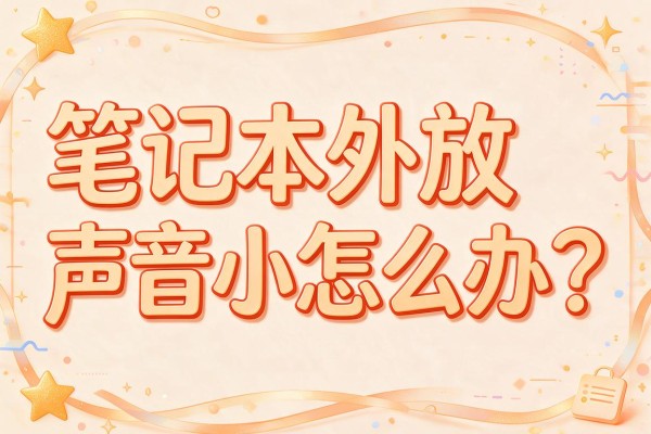笔记本外放声音小怎么办?