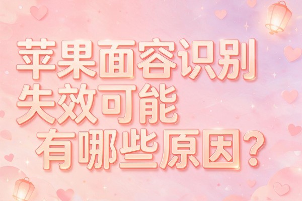 苹果面容识别失效可能有哪些原因?