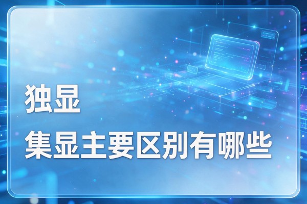 独显和集显主要区别有哪些