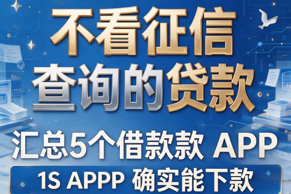 不看征信和查询的贷款,汇总5个借款APP确实能下款