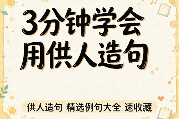 3分钟学会用供人造句 供人造句精选例句大全速收藏