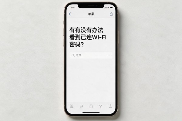 苹果手机有没有办法看到已连Wi-Fi密码？
