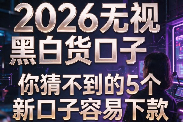 2026无视黑白货款口子,你猜不到的5个新口子容易下款6
