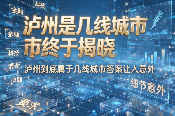 泸州是几线城市终于揭晓 泸州到底属于几线城市答案让人意外