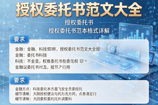 授权委托书范文大全,授权委托书范本格式详解