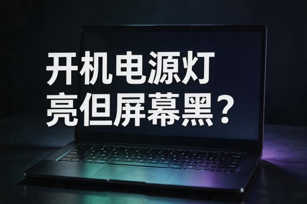 笔记本开机电源灯亮但屏幕黑?
