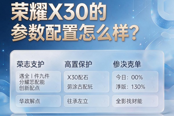 荣耀X30的参数配置怎么样?
