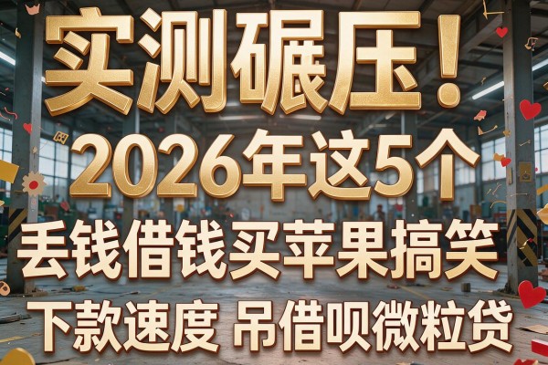 实测碾压！2026年这5个"丢钱借钱买苹果搞笑"下款速度吊打借呗微粒贷