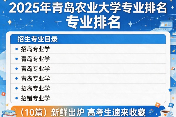 2025年青岛农业大学专业排名,招生专业目录(10篇)新鲜出炉高考生速来收藏