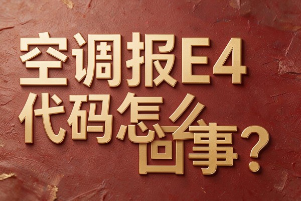 空调报E4代码怎么回事？