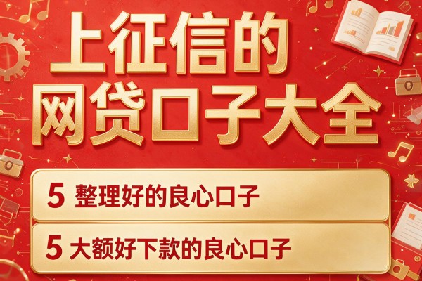 上征信的网贷口子大全，整理5个大额好下款的良心口子