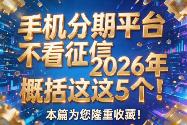 手机分期平台不看征信2026年概括这5个!本篇为您隆重收藏!