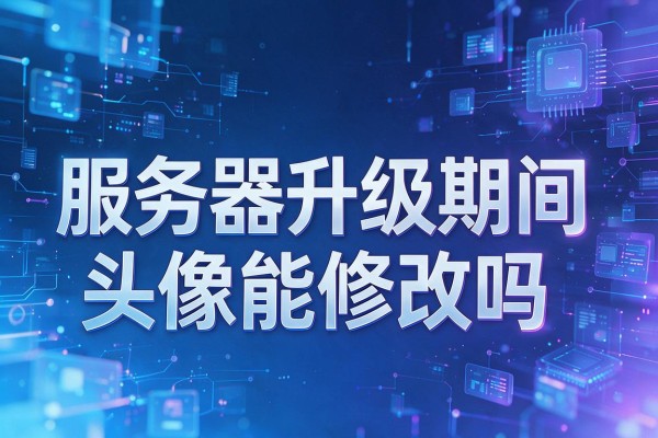 服务器升级期间头像能修改吗