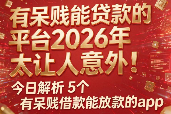有呆账能贷款的平台2026年太让人意外！今日解析5个有呆账借款能放款的app