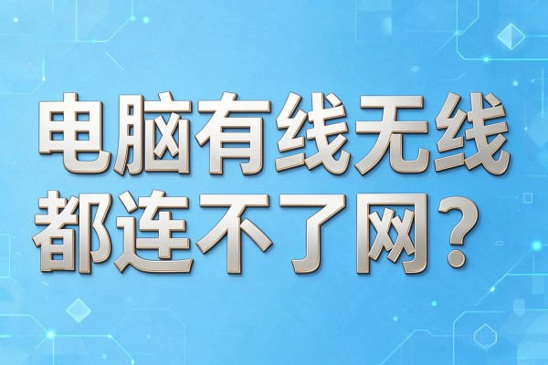 电脑有线无线都连不了网？