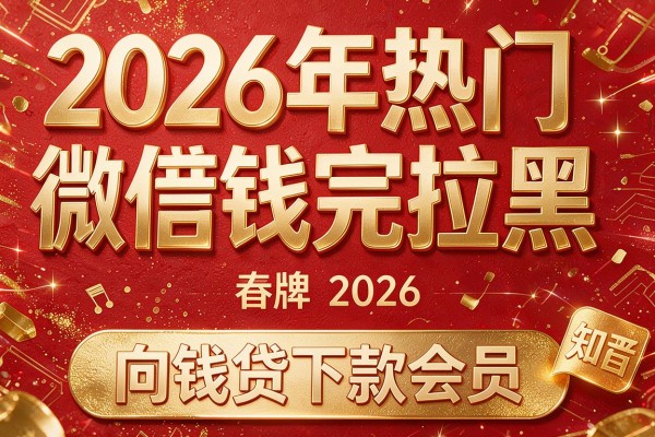 2026年热门微信借钱完拉黑,向钱贷下款会员