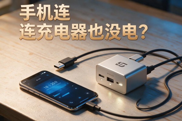 手机连充电器也没电显示?