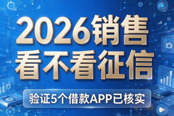 2026销售看不看征信，验证5个借款APP已核实