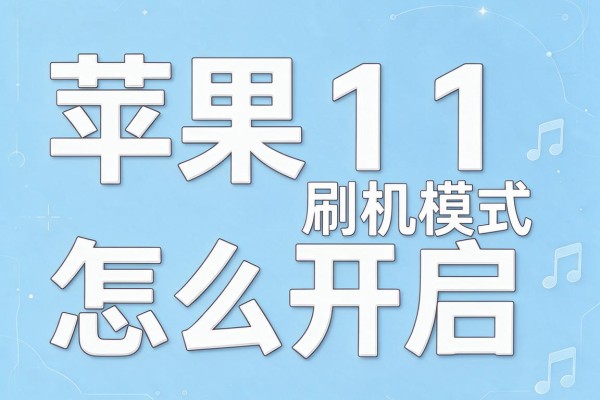 苹果11刷机模式怎么开启