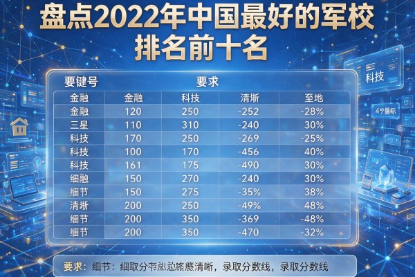 盘点2022年中国最好的军校排名前十名及录取分数线