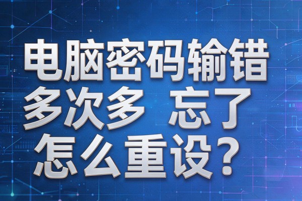 电脑密码输错多次忘了怎么重设?