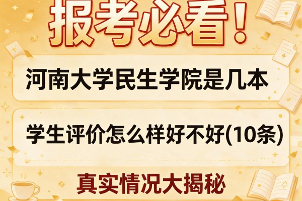 报考必看!河南大学民生学院是几本 学生评价怎么样好不好(10条)真实情况大揭秘