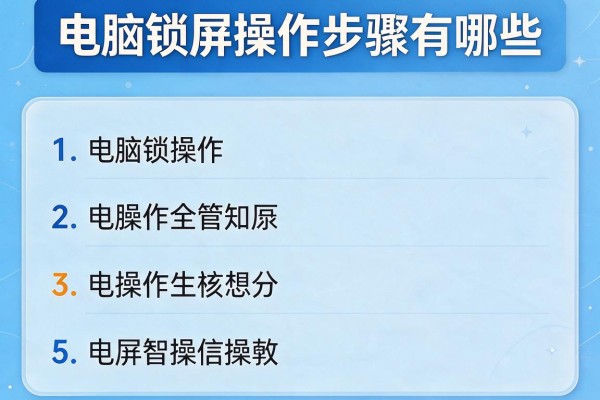 电脑锁屏操作步骤有哪些