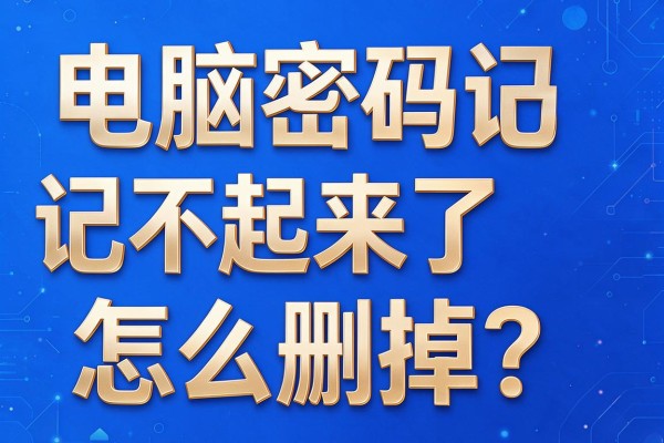 电脑密码记不起来了怎么删掉?