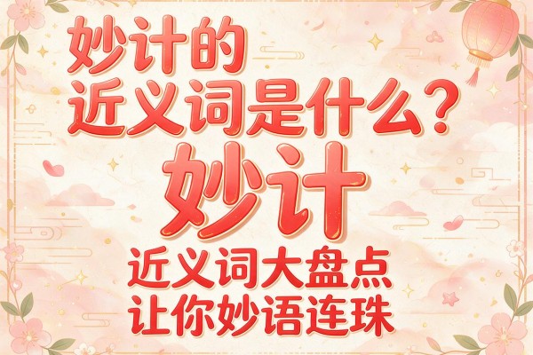 妙计的近义词是什么?妙计的近义词大盘点让你妙语连珠