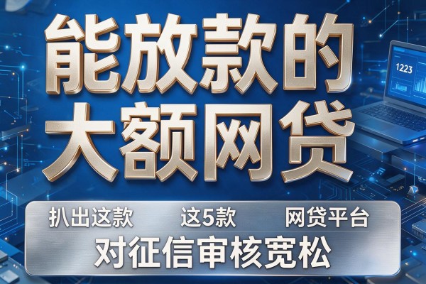 能放款的大额网贷，扒出这5款对征信审核宽松的网贷平台
