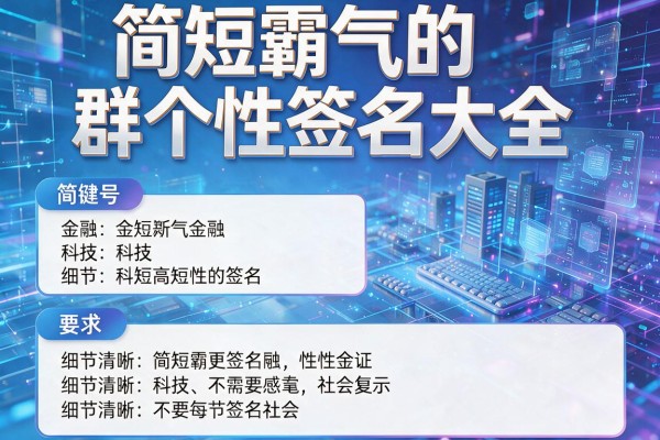 简短霸气的群个性签名大全