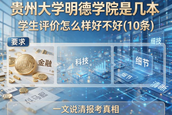 贵州大学明德学院是几本 学生评价怎么样好不好(10条) 一文说清报考真相