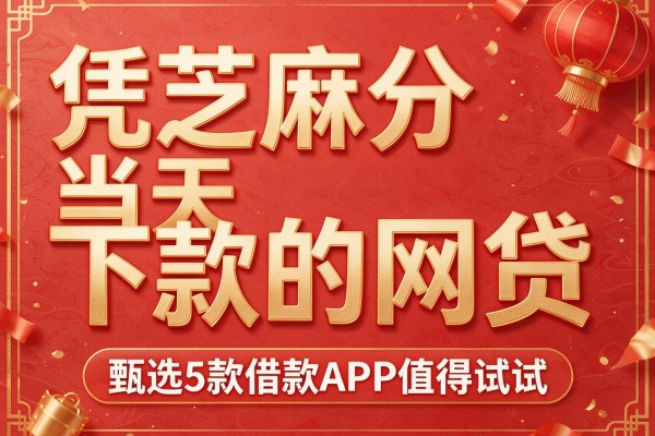 凭芝麻分当天下款的网贷,甄选5款借款APP值得试试
